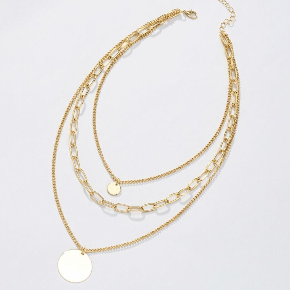 Ladies Fashionable Chain Layered Necklace - Picture 4 of 5